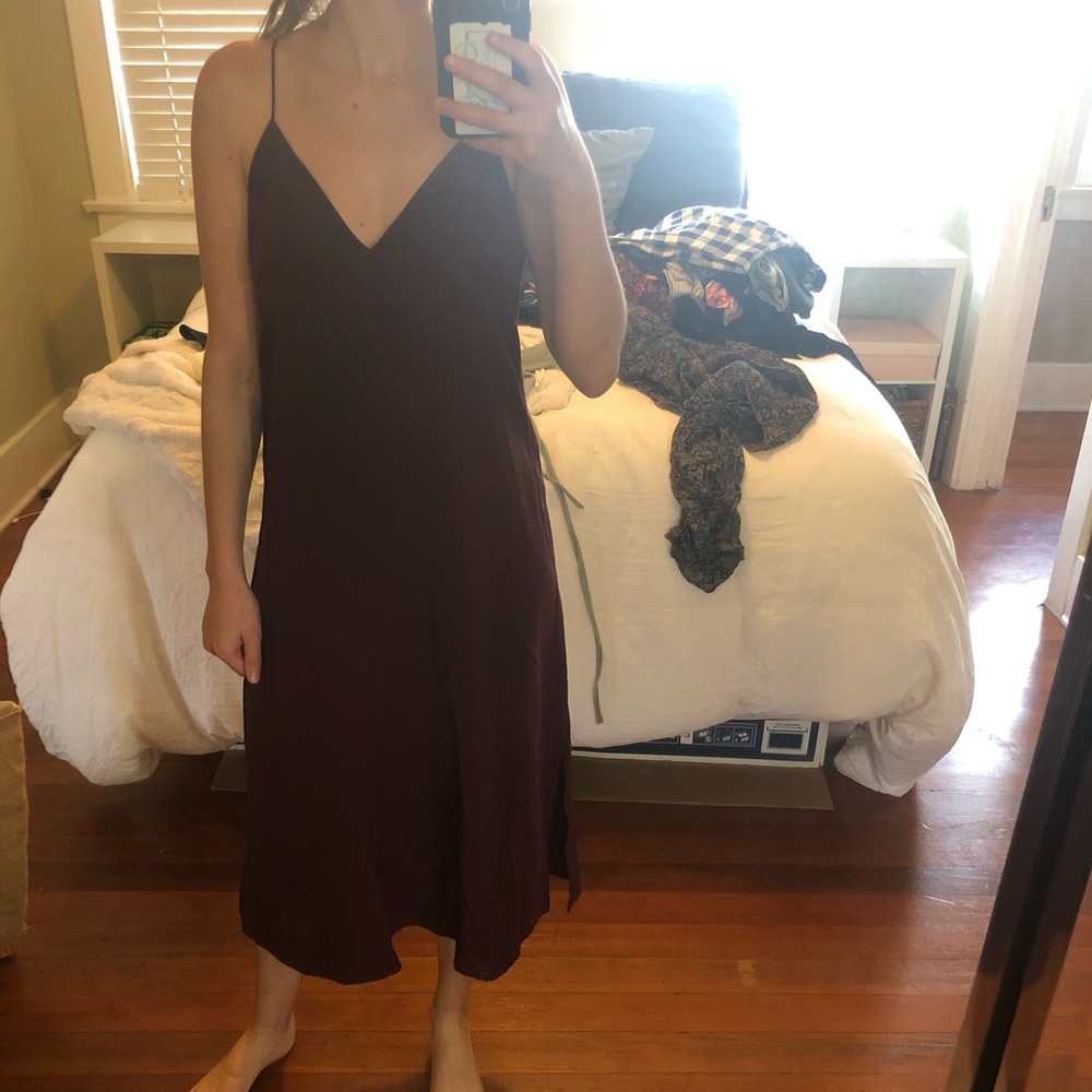 Cuyana Purple Silk Dress size XS